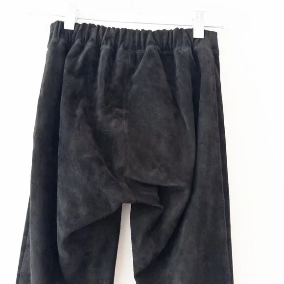 Joseph $1200 Slim Fit Suede Leggings 100% Lambskin with Stretch in Black - Picture 10 of 14